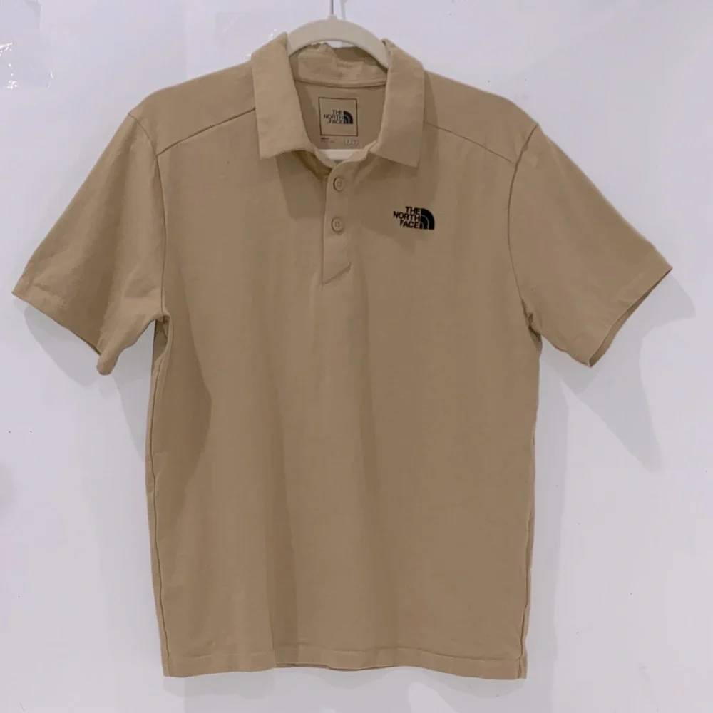 The North Face Men's Khaki Polo Shirt Short Sleeve Size Small